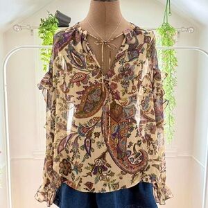 Zara Paisley Print Blouse - Multicolor